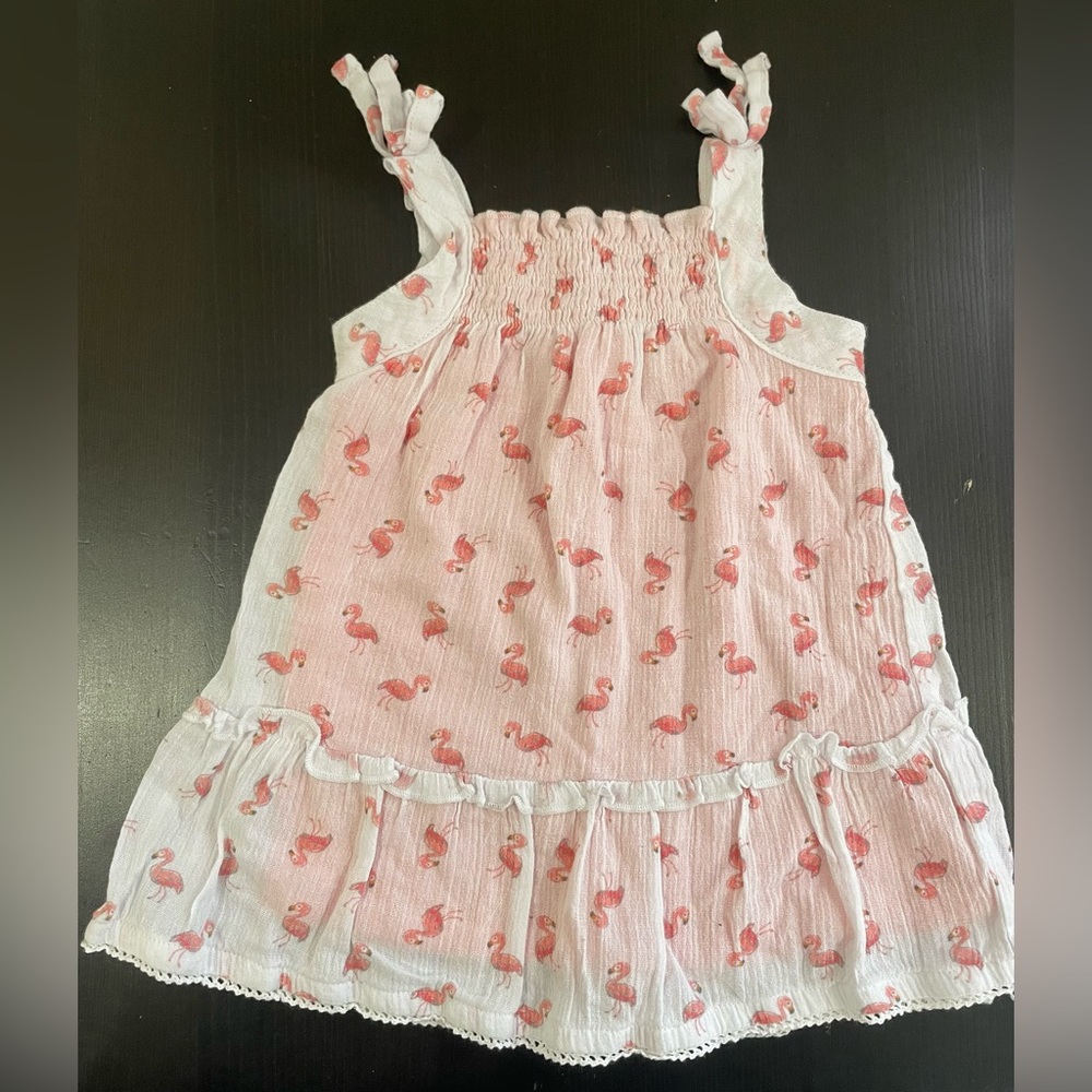 No Brand Tags *New* Sample Sale Flamingo Tank Top Dress. ,Size 3-6mo